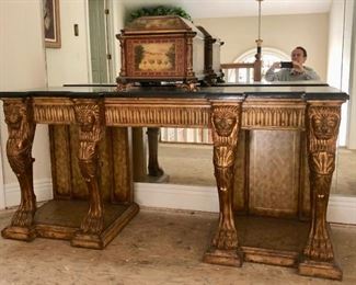 Ornate Sideboard with Lion Legs