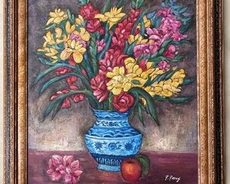 Floral Oil - Signed P. Percy