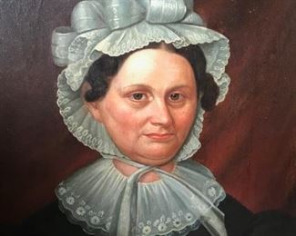 Fine Antique Oil Portrait Detail