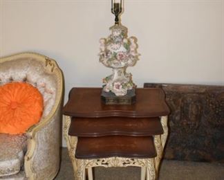 French revival nesting tables