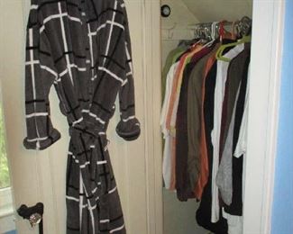 Closet of men's clothing