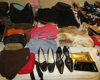 Purses and shoes, most are brand new and never been used