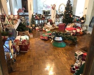 Tons of Christmas treasures still left - though this photo was taken prior to last weekends sale - some items have been sold.