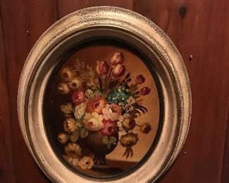Vintage framed floral
