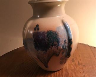 Antique vase signed Glass