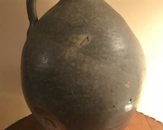 Antique stoneware ovoid jug