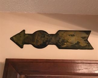 Architectural antique metal arrow