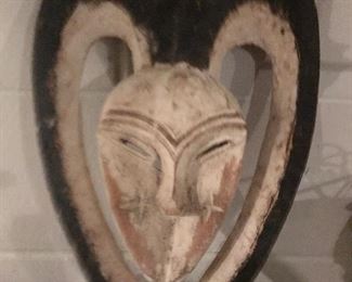 Carved wooden mask
