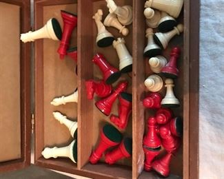 Vintage chess pieces