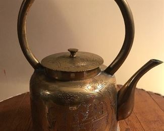 Vintage brass teapot from China