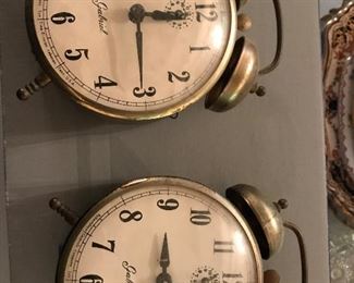Pair of Gabriel alarm clocks