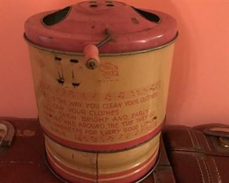 Antique toy metal washing machine
