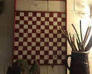Primitive folk art gameboard
