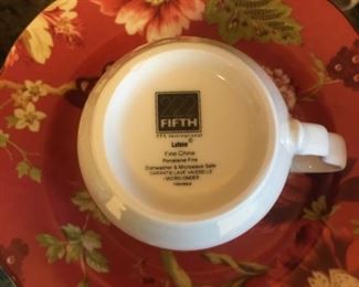 222 Fifth China - 12 plates, 6 bowls, cups and salad plates