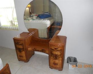 Mid Century  Vanity with Bakelite Handles