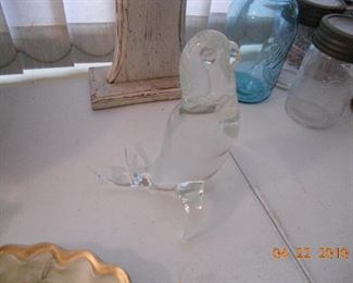 Signed Murano Glass Seal. Zanetti L.