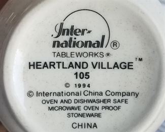 International Heartland Village stoneware set