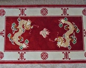 Chinese silk area rug