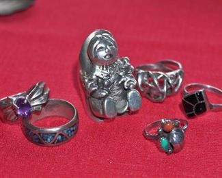 Native American sterling rings