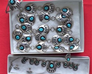 Native American bear paw shadowbox jewelry