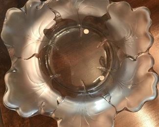 Lalique "Honfleur Geranium" Bowl