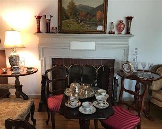 Williamsburg Tea Table with  Tea Service