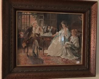 Antique Painting under glass