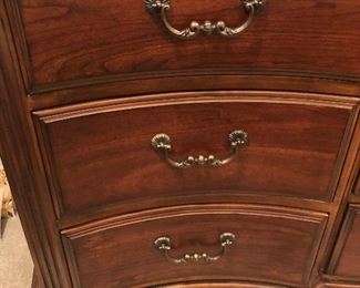 Ethan Allen dresser close up for bedroom. See description for measurements and information.