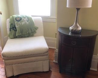 Chair, Side Table, (Lamp Not For Sale)