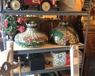 Vintage Toy Fire Truck, Tiffany Style Light Fixtures