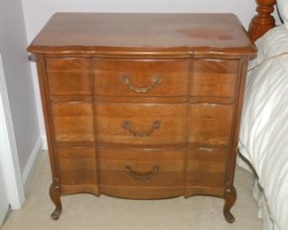 Wood side dresser, 3 drawer, Permacraft, 28.5" x 16" D x 28" H
