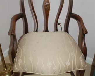 Antique upholstered wood chair
