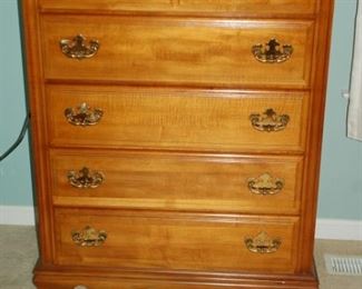 5 drawer dresser, Sumter Cabinet, 36" W x 19" D x 48" H
