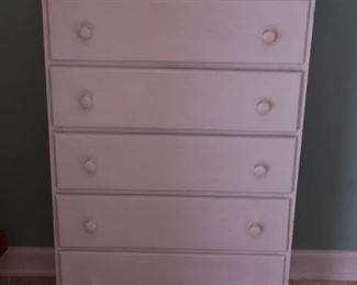 5 drawer cabinet/small dresser 22" W 12" D 36"  H

