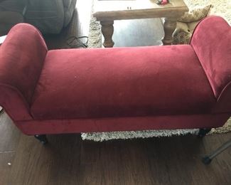 Burgundy bench