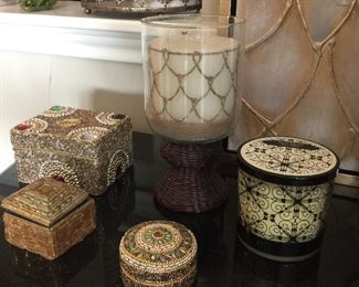 Assorted boxes/candles
