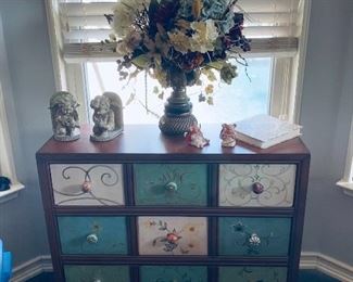Painted chest with fun knobs