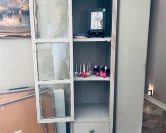 Narrow painted cabinet