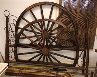 King Size Wagon Wheel Bed