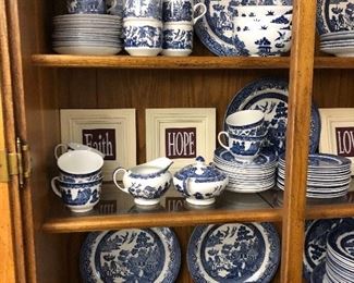 Huge set of “Willow” dishes