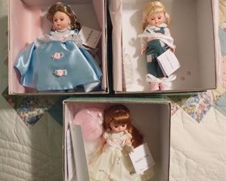 Madame Alexander dolls - three of many collectable dolls from different makers
