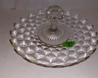 FENTON SERVING PLATE WITH HANDLE