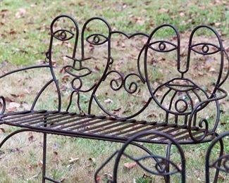 Very cool artist made John Risley style patio set