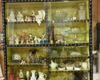 Asian China Cabinet with Mother of Pearl inlay offered by Susie’s Key West Estate Sales