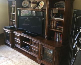 Gorgeous office cabinet for sale, TV for sale  - sports memorabilia not for sale