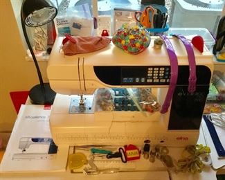 Professional Elna sewing machine, notions, thimbles