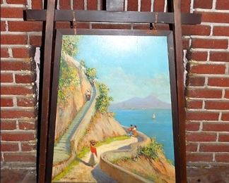 1920s Chinese Art Deco Painted Fire Screen