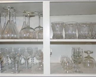 Midcentury and 1940s  Elegant Glassware