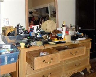 Pine Dresser and Mirror