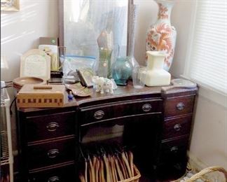 Mahogany Vanity and Mirror